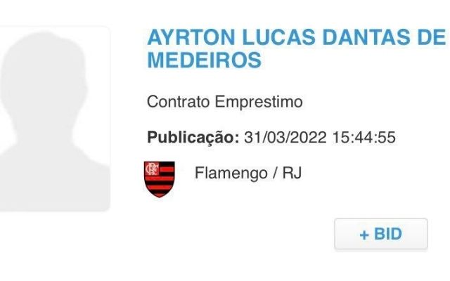 Contrato de Ayrton Lucas com o Flamengo é registrado no BID - Coluna do Fla