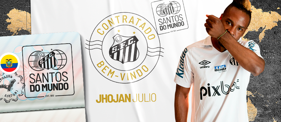 Santos FC confirma contratação de meia-atacante Jhojan Julio, oitavo reforço para 2022 - Santos FC