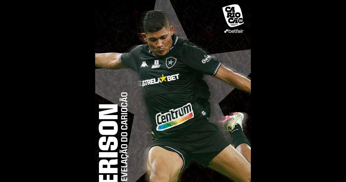Vice-artilheiro, Erison, do Botafogo, é eleito a revelação do Campeonato Carioca-2022 - FogãoNET